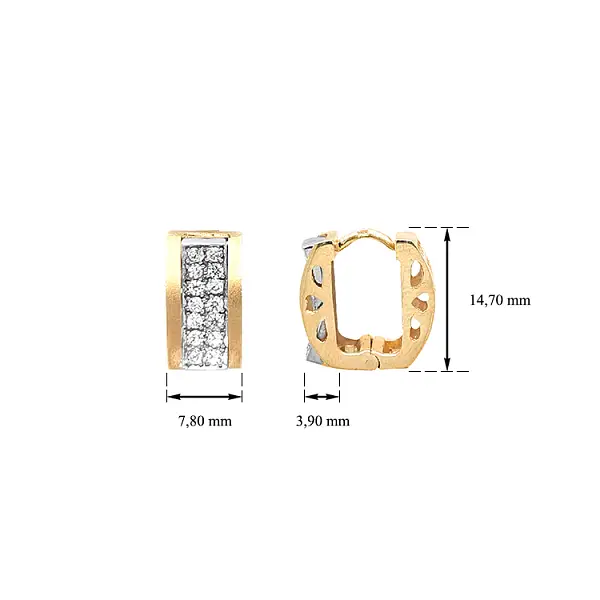 Zlaté Náušnice se Zirkony