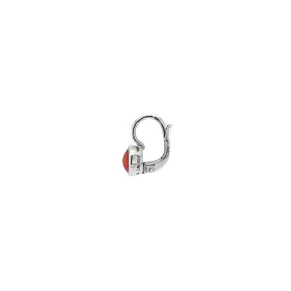 Earrings with White Gold Coral