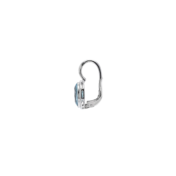 White Gold Topaz Earrings