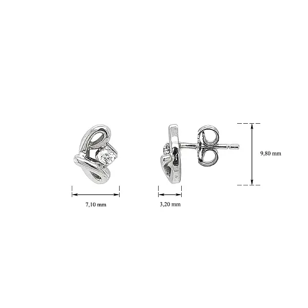 Peckové Náušnice se Zirkony