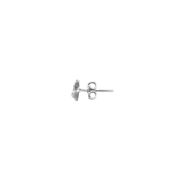 Earrings in the shape of a flower in White Gold with Zirconia