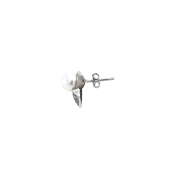 Pecky Earrings with White Gold Pearl