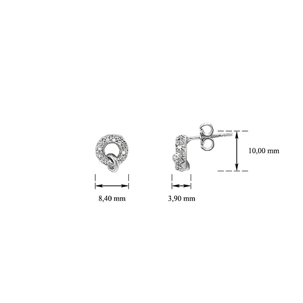 Záušnice se Zirkony z Bílého Zlata