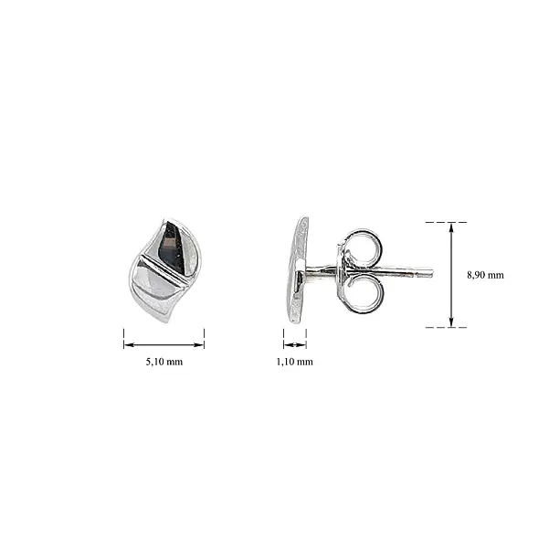 Peckové Náušnice z Bílého Zlata