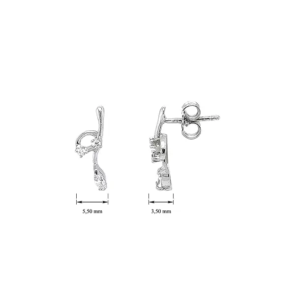 Zářivé Náušnice s Krystalickou Krásou Zirkonů