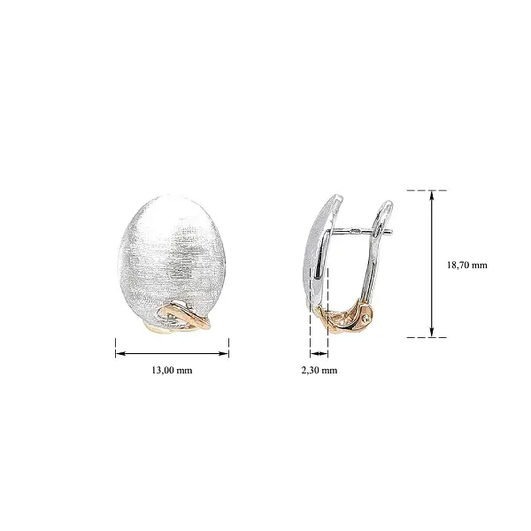 Luxusní Náušnice z Kombinace Bílého a Žlutého Zlata