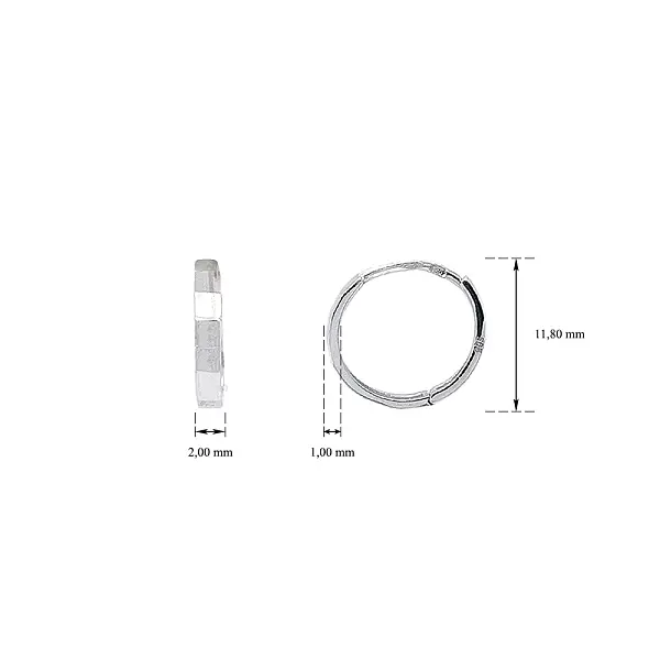 Náušnice z Bílého Zlata s Čistým a Moderním Designem