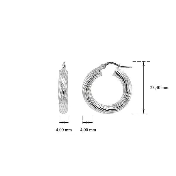 Kruhové Náušnice z Bílého Zlata