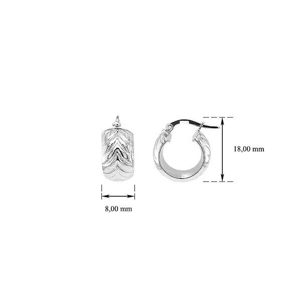 Kruhové Náušnice z Bílého Zlata