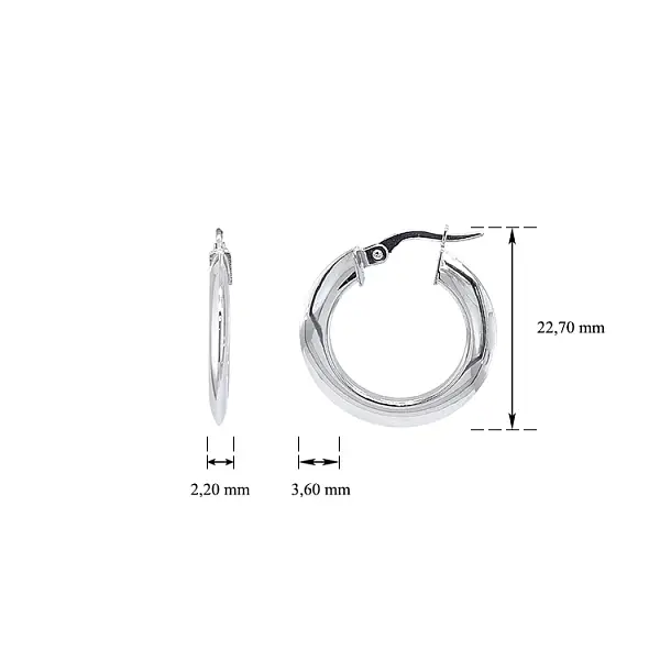 Kruhové Náušnice z Bílého Zlata