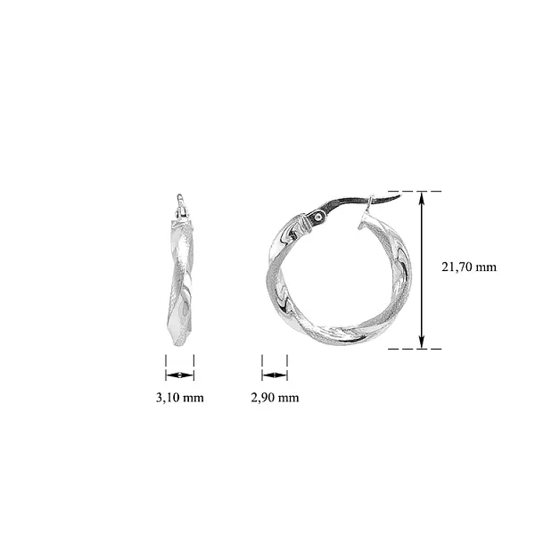Kruhové Náušnice z Bílého Zlata
