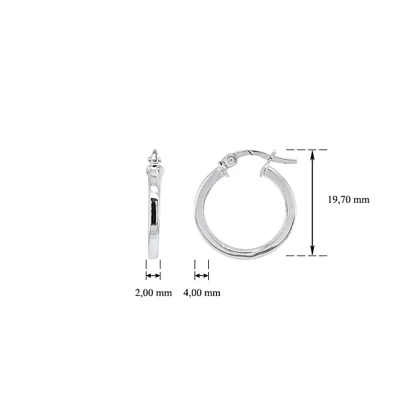 Kruhové Náušnice z Bílého Zlata
