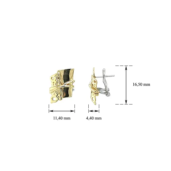Náušnice z Kombinovaného Zlata