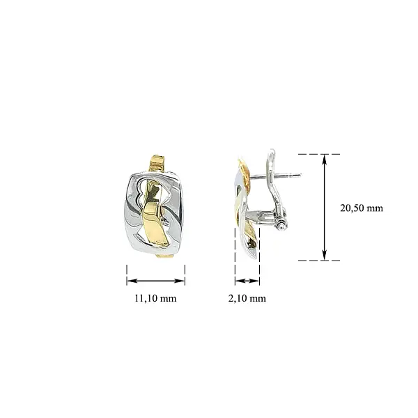 Náušnice z Kombinovaného Zlata