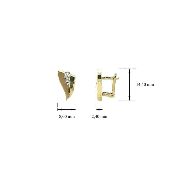 Zlaté Náušnice se Zirkony