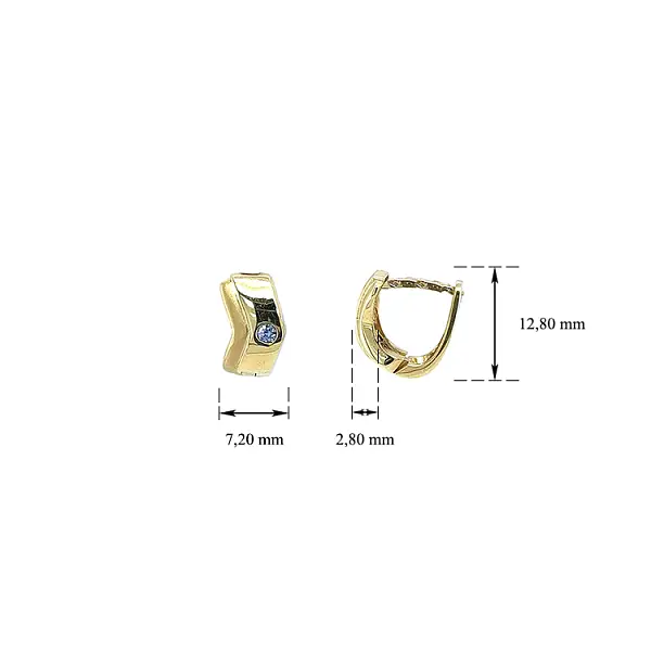 Zlaté Náušnice se Zirkony