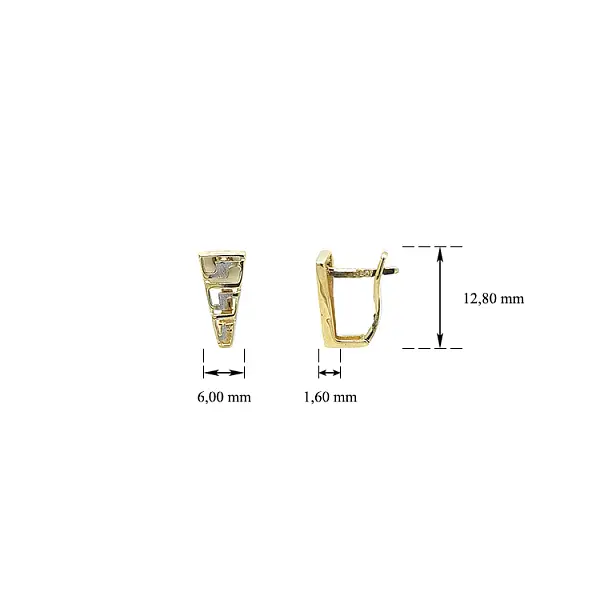 Náušnice z Kombinovaného Zlata