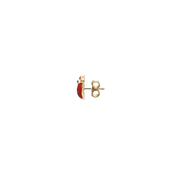 Golden Baby Earrings Ladybug