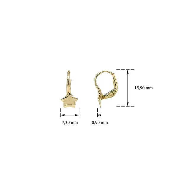 Zlaté Náušnice Hvězdy