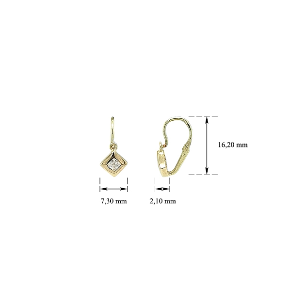 Golden Children Earrings with Zircones