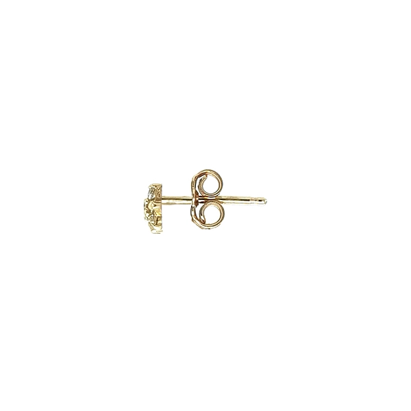 Gold Pecky Earrings with Zircones