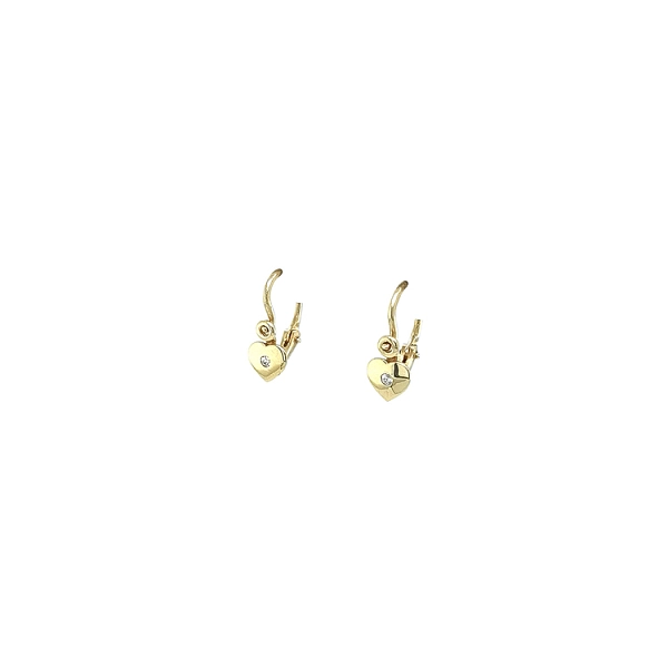 Golden Baby Earrings Hearts