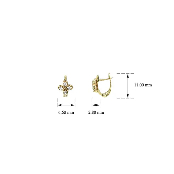 Zlaté Náušnice se Zirkony