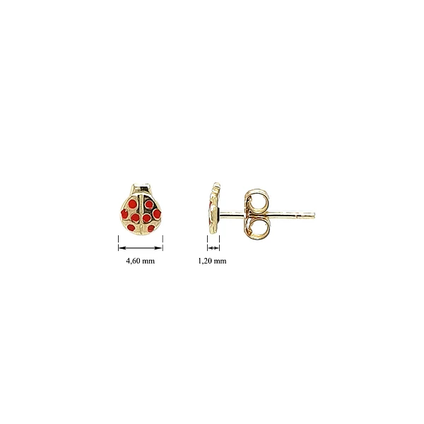 Playful Gold Earrings Inspired by the Beauty of Ladybugs