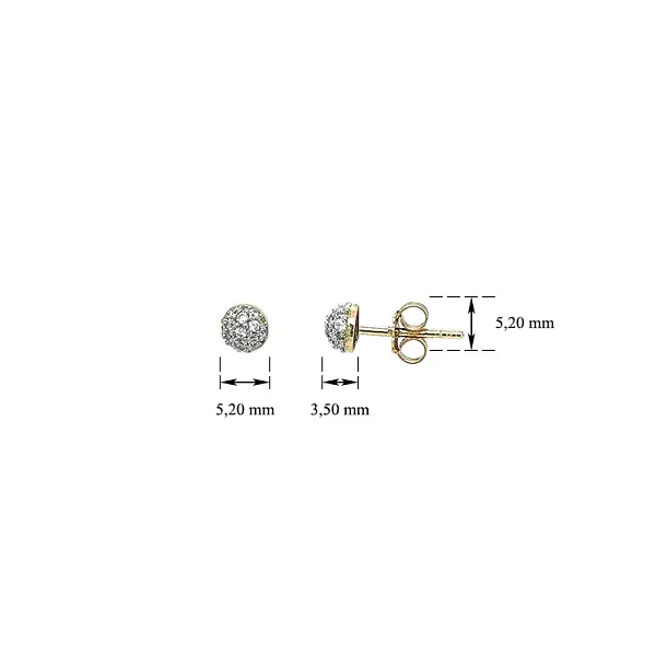 Zlaté Náušnice se Zirkony