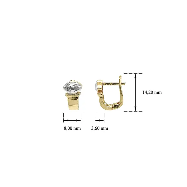 Zlaté Náušnice se Zirkony