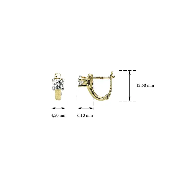 Zlaté Náušnice se Zirkony