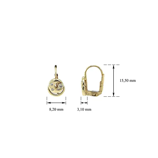 Zlaté Náušnice se Zirkony