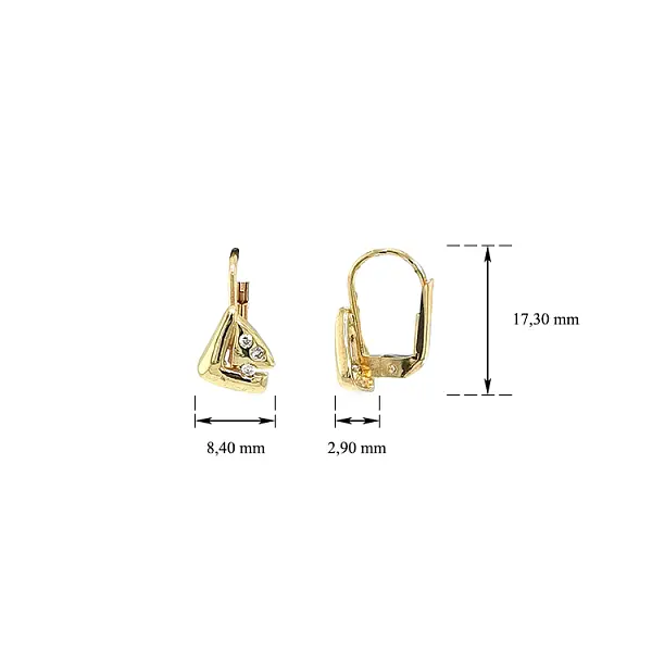 Zlaté Náušnice se Zirkony