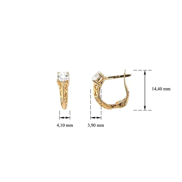 Zlaté Náušnice se Zirkony