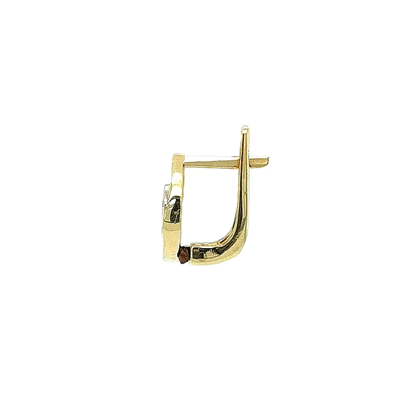 Gold Earrings with Zircons