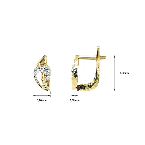 Zlaté Náušnice se Zirkony