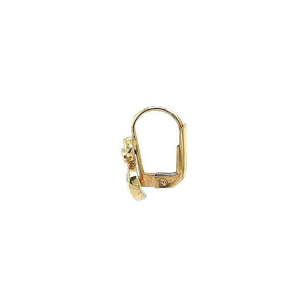 Gold Earrings with Zircons