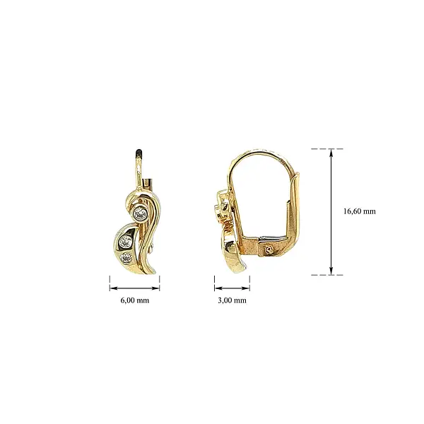 Zlaté Náušnice se Zirkony