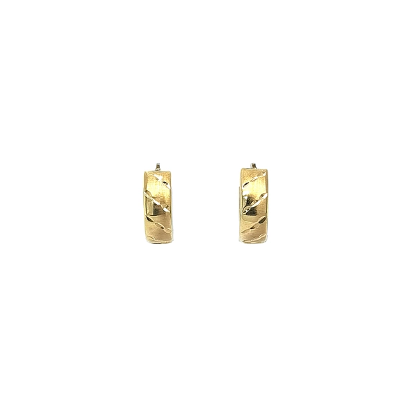 Gold Round Earrings