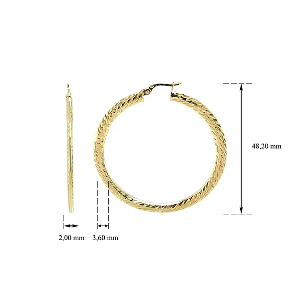 Zlaté Kruhové Náušnice