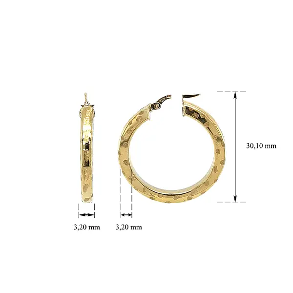 Zlaté Kruhové Náušnice