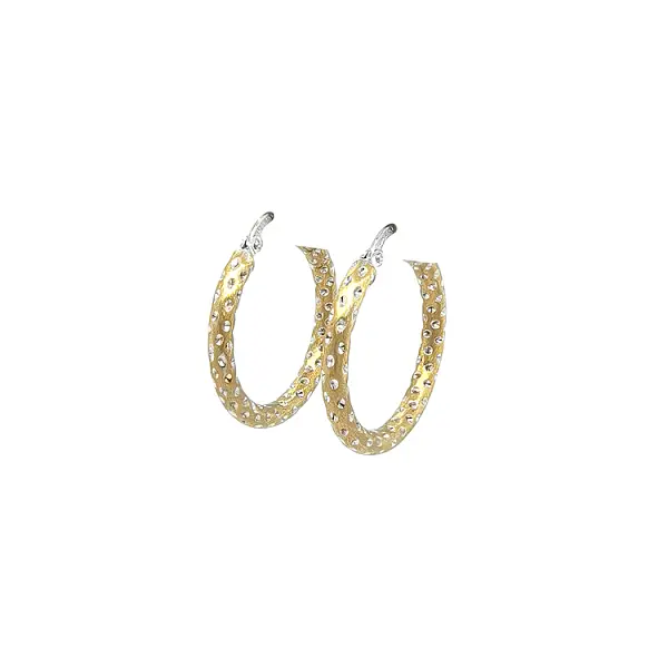 Kruhové Náušnice z Kombinovaného Zlata