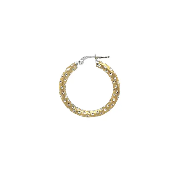 Kruhové Náušnice z Kombinovaného Zlata