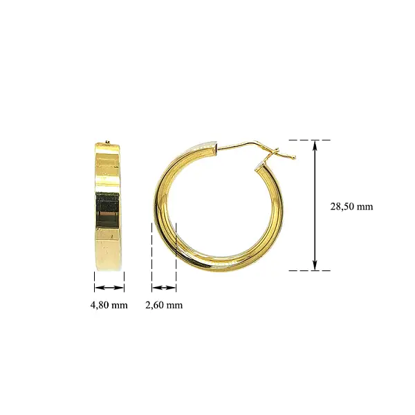 Zlaté Kruhové Náušnice