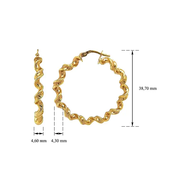 Zlaté Kruhové Náušnice