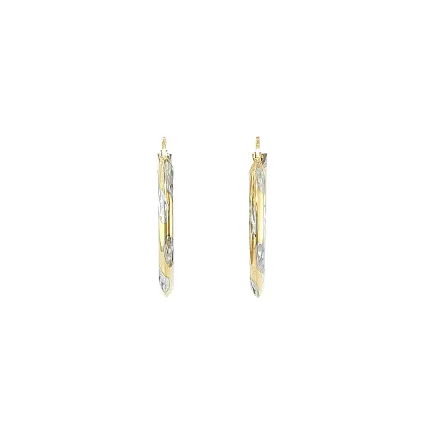 Kruhové Náušnice z Kombinovaného Zlata