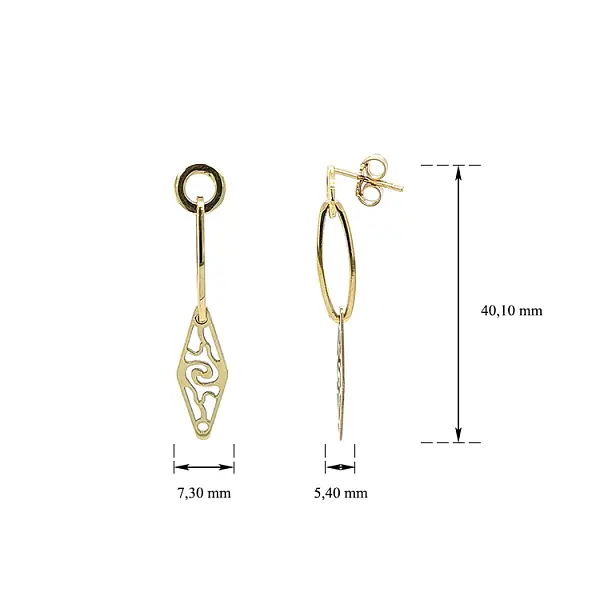 Zlaté Visací Náušnice