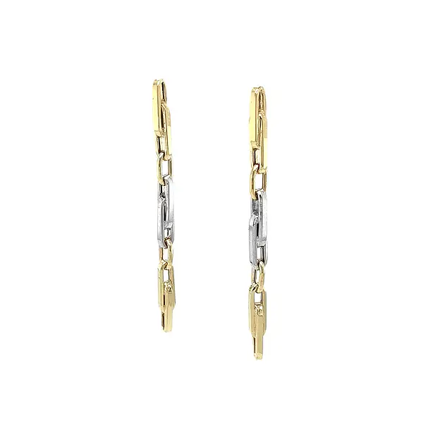 Visací Náušnice z Kombinovaného Zlata