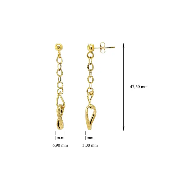 Zlaté Visací Náušnice