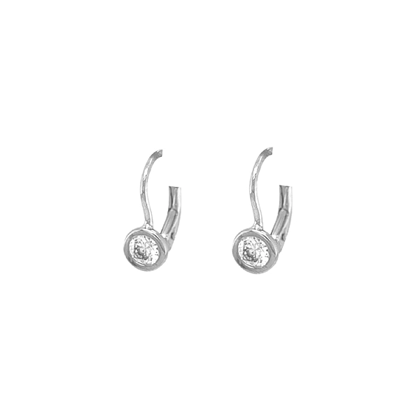 Gold Earrings with Zircons